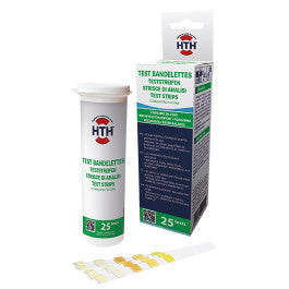 Tube De 25 Bandelettes De Test Ph Et D'analyse 6 Paramètres HTH