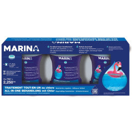 Lot De 3 Traitement Complet Au Chlore En Diffuseur Flottant Marina - Pour Piscines 10 à 30 M³