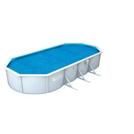  Bâche à Bulles Bestway Ovale 4,90 X 3,50 M Pour Piscine Hydrium De 5 X 3,60 X 1,20 M