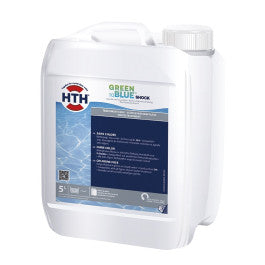 HTH Green To Blue Shock Sans Chlore - Rattrape Eau Verte Ou Trouble Liquide 5L