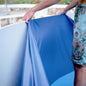  Liner Bleu Pour Piscine GRE - 7,30 X 3,75 X H 1,20 M - 40/100e