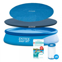  Pack Piscine Autoportée Intex Easy Set 3,66 X 0,76 M + Épurateur + Essentiels