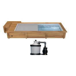  Piscine Urbaine Procopi En Bois 6 X 2,5 M - Couverture Automatique, Coffre, Filtration à Sable 
