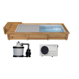  Piscine Urbaine Procopi En Bois 6 X 2,5 M - Couverture Automatique, Coffre, Filtration à Sable Et Chauffage